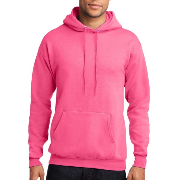 NWOT Neon Pink Men’s Hoodie - Picture 1 of 3